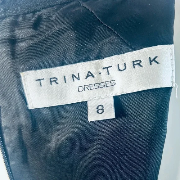 Trina Turk Veda Lace Black & White Sheath Dress. Size 8 - Picture 5 of 10